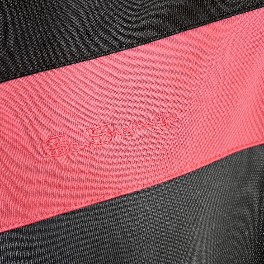 Ben Sherman Women's Medium Track Jacket Black Pink Gray A0116 - Picture 7 of 7